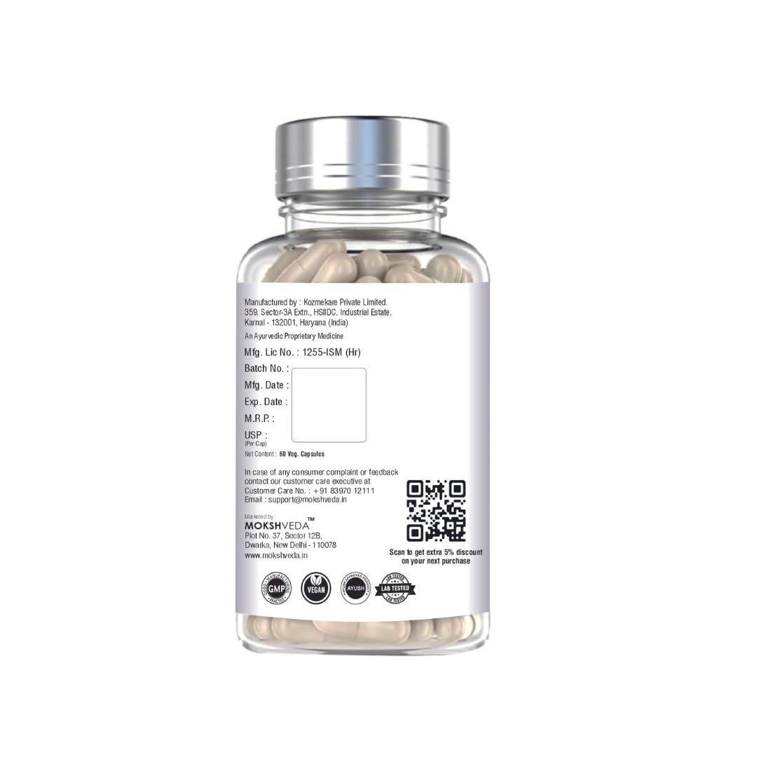 MOKSHVEDA Moringa Extract/Drumstick Leaf Extract Veg Supplement, 60 Vegetarian Capsules (Pack of 1)