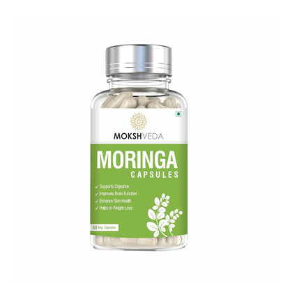 MOKSHVEDA Moringa Extract/Drumstick Leaf Extract Veg Supplement, 60 Vegetarian Capsules (Pack of 1)